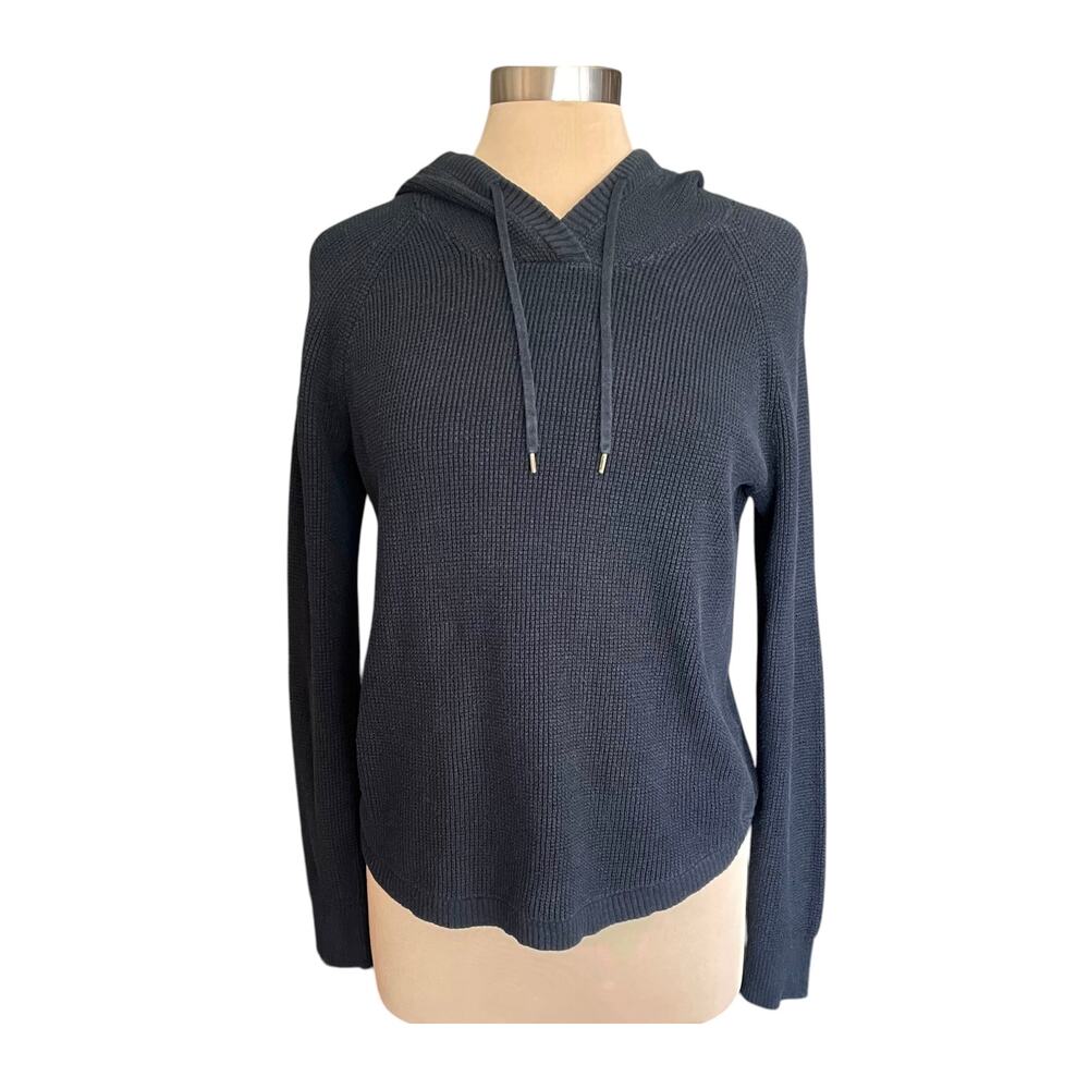 Lauren Ralph Lauren Waffle Weave Knit Hoodie Womens MEDIUM Athleisure Fall